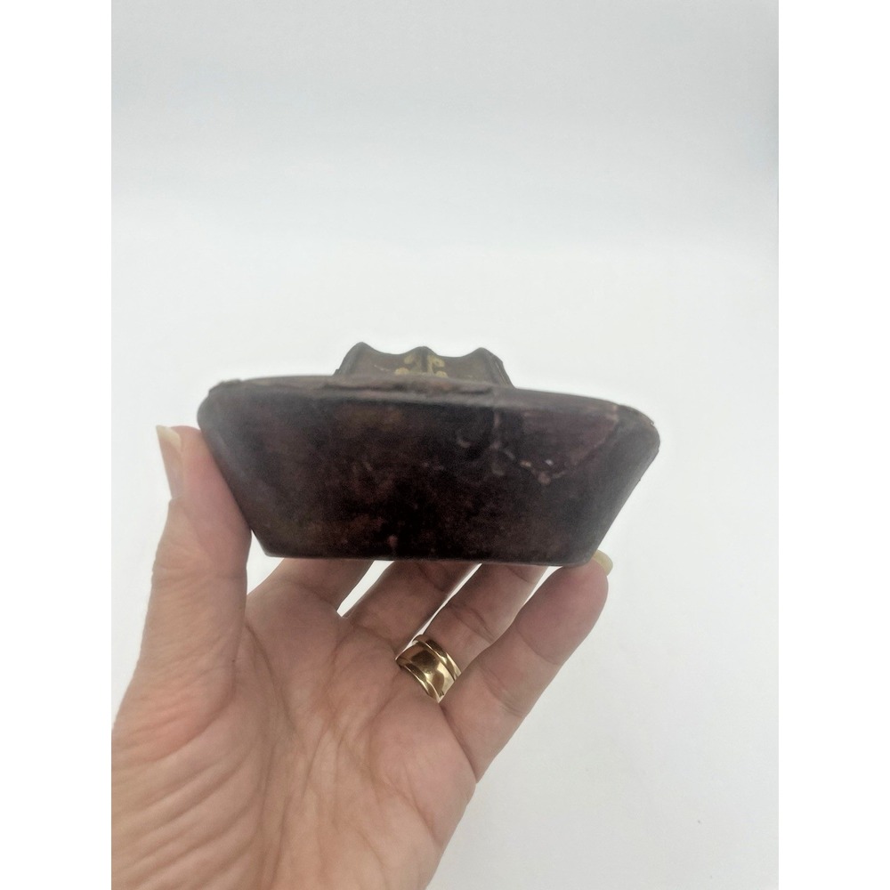 Antique Italian‎ Ceramic Double Pipe Holder Old World Map Handpainted SMR Italy - Picture 8 of 10